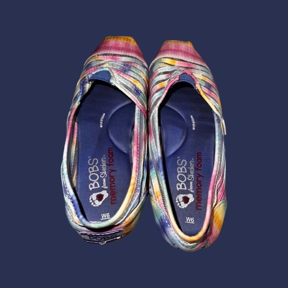 Skechers Bobs Plush Sunset Feels Memory Foam Rainbow Loafers Size 6 - Picture 5 of 7